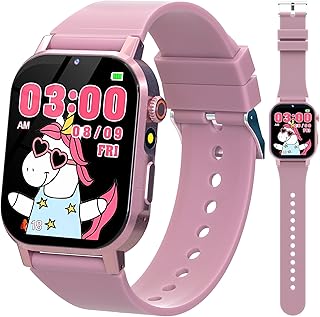 Kids Smart Watches Girls, Kids Watches for Girls Age 5-12 with 32 Puzzle Games 12/24 Hr Camera HD Touch Screen Video Music...