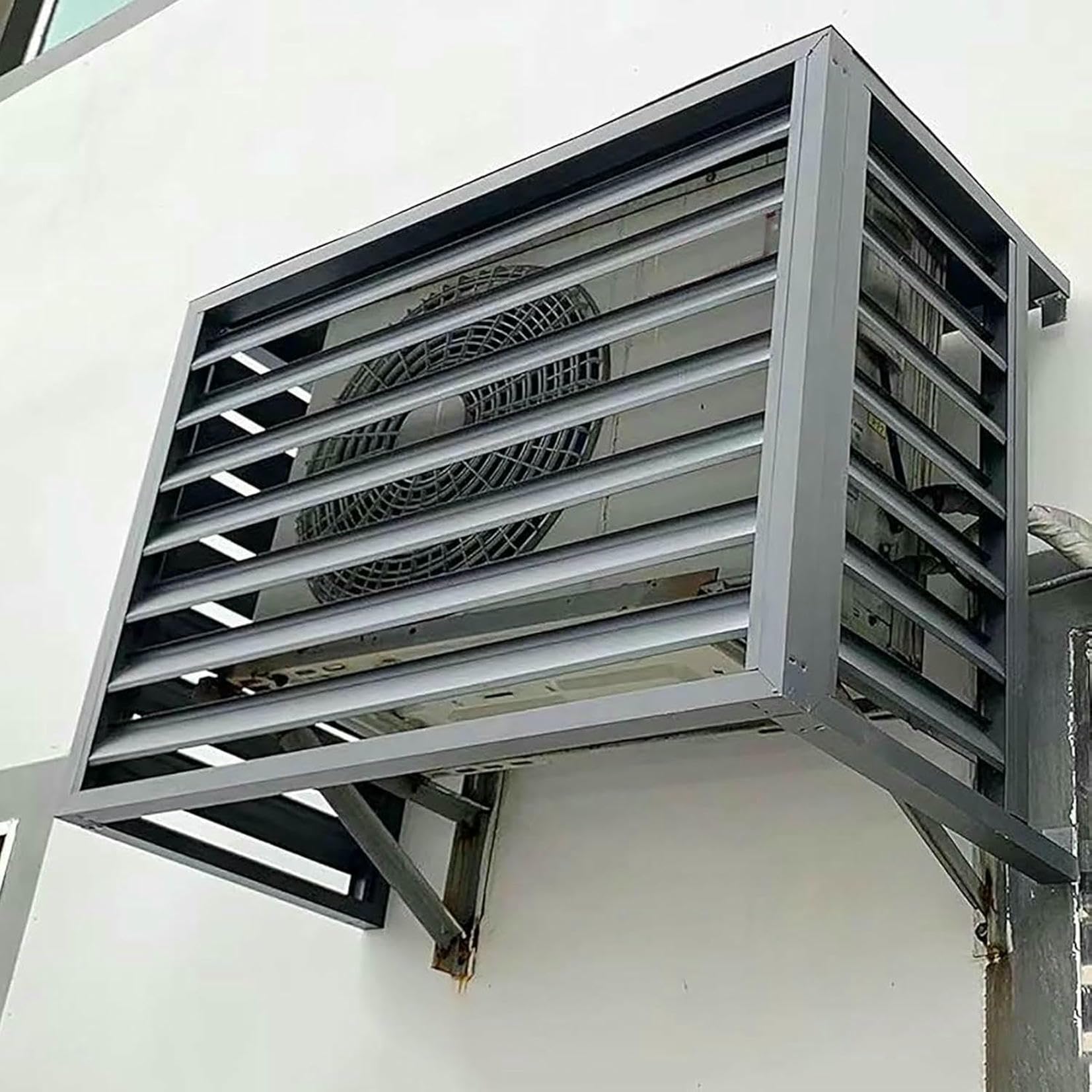 Cubre aire acondicionado de aleación de aluminio elegante para jardín 1