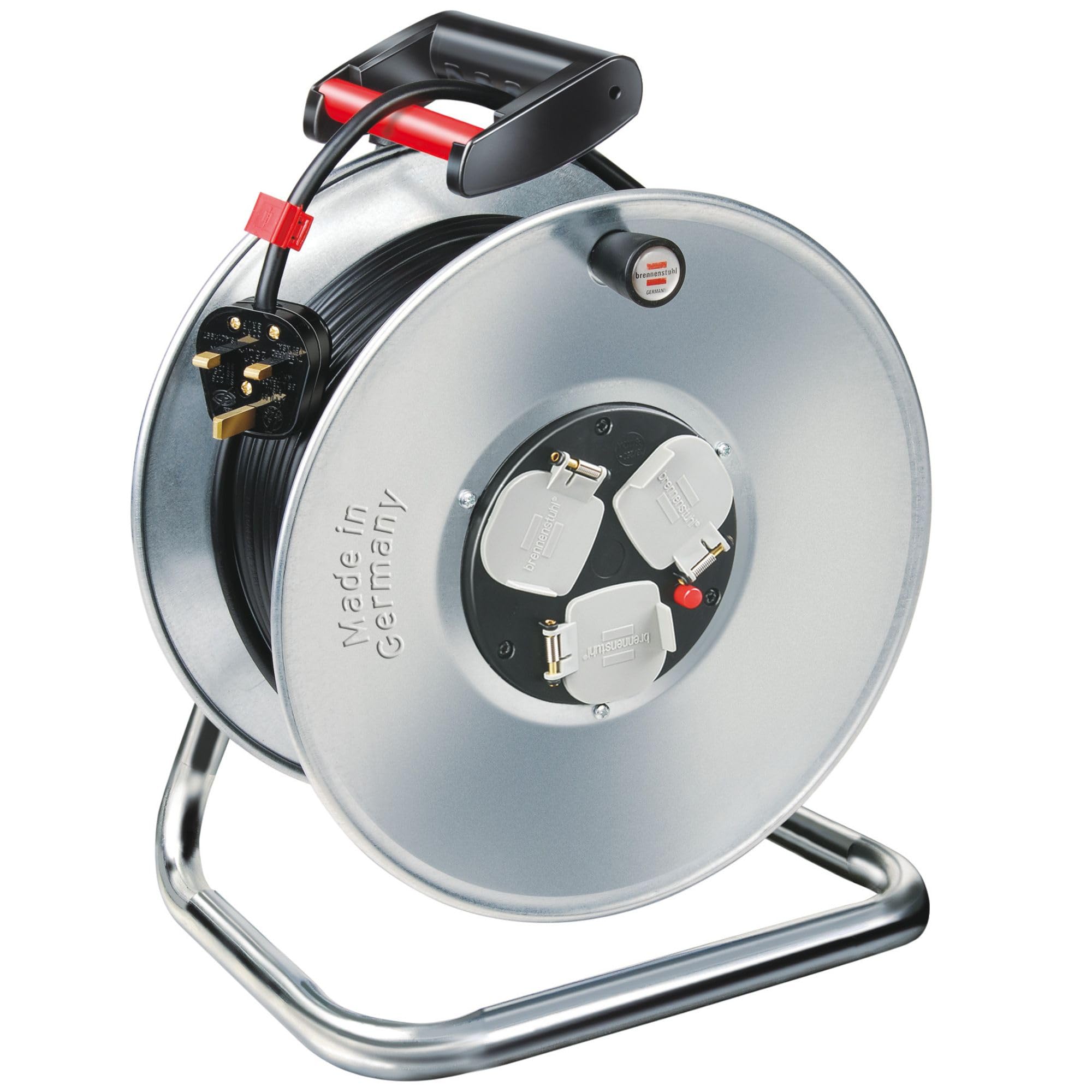 Rackhams Garant Cable Reel - 50 Metre Heavy Duty Cable - Rustproof Steel Drum