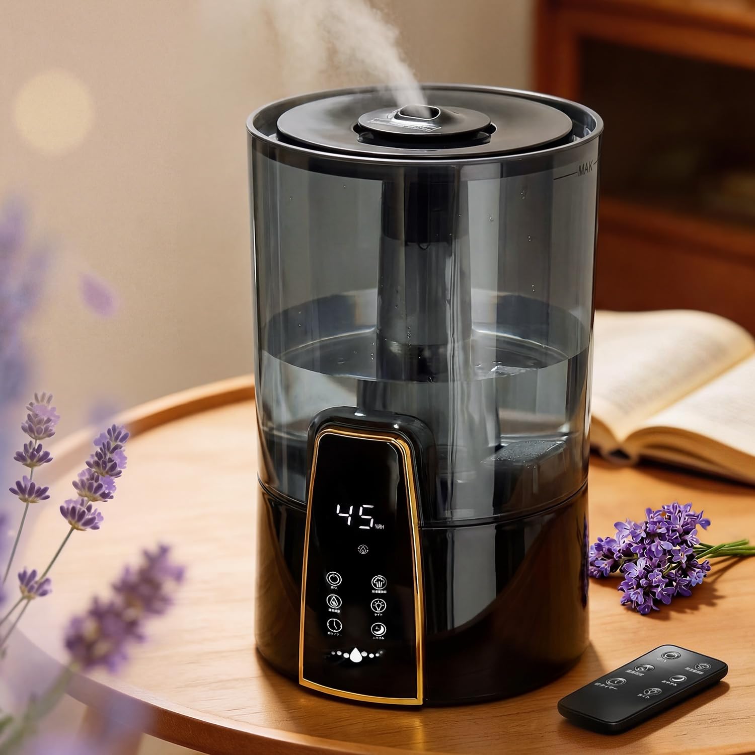 7色LEDライト / 大容量 / 卓上加湿器 / 超音波式 / 4L Amazon.co.jp: 加湿器 大容量 卓上 4L 超音波式 加湿器. 上から給水 3