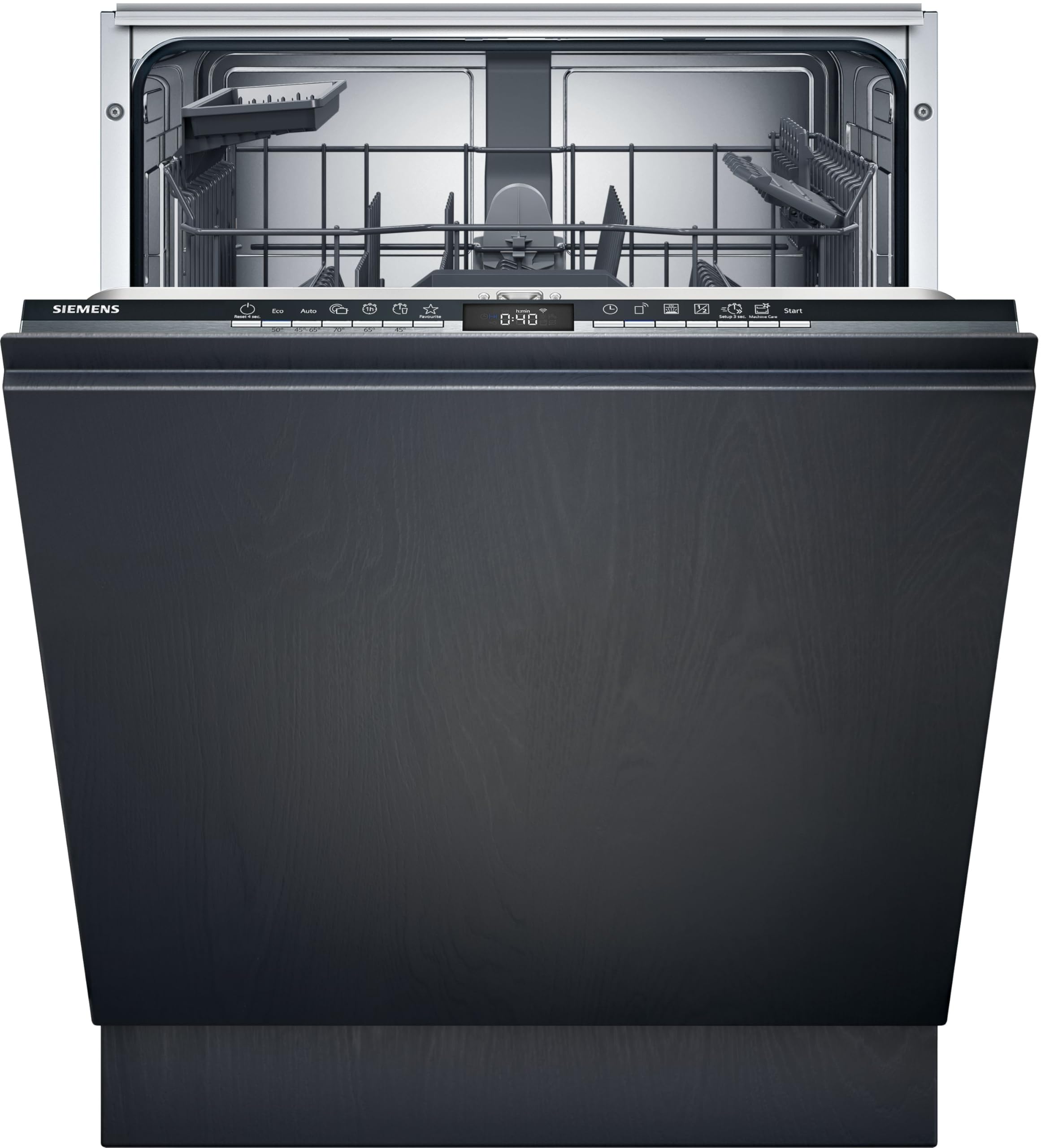 Siemens SN63HX01AE iQ300 - Lavavajillas inteligente totalmente integrado, 60 cm de ancho, cesta para cubiertos, fabricada en Alemania, agradablemente silenciosa con iQdrive, aquaStop, cesta superior