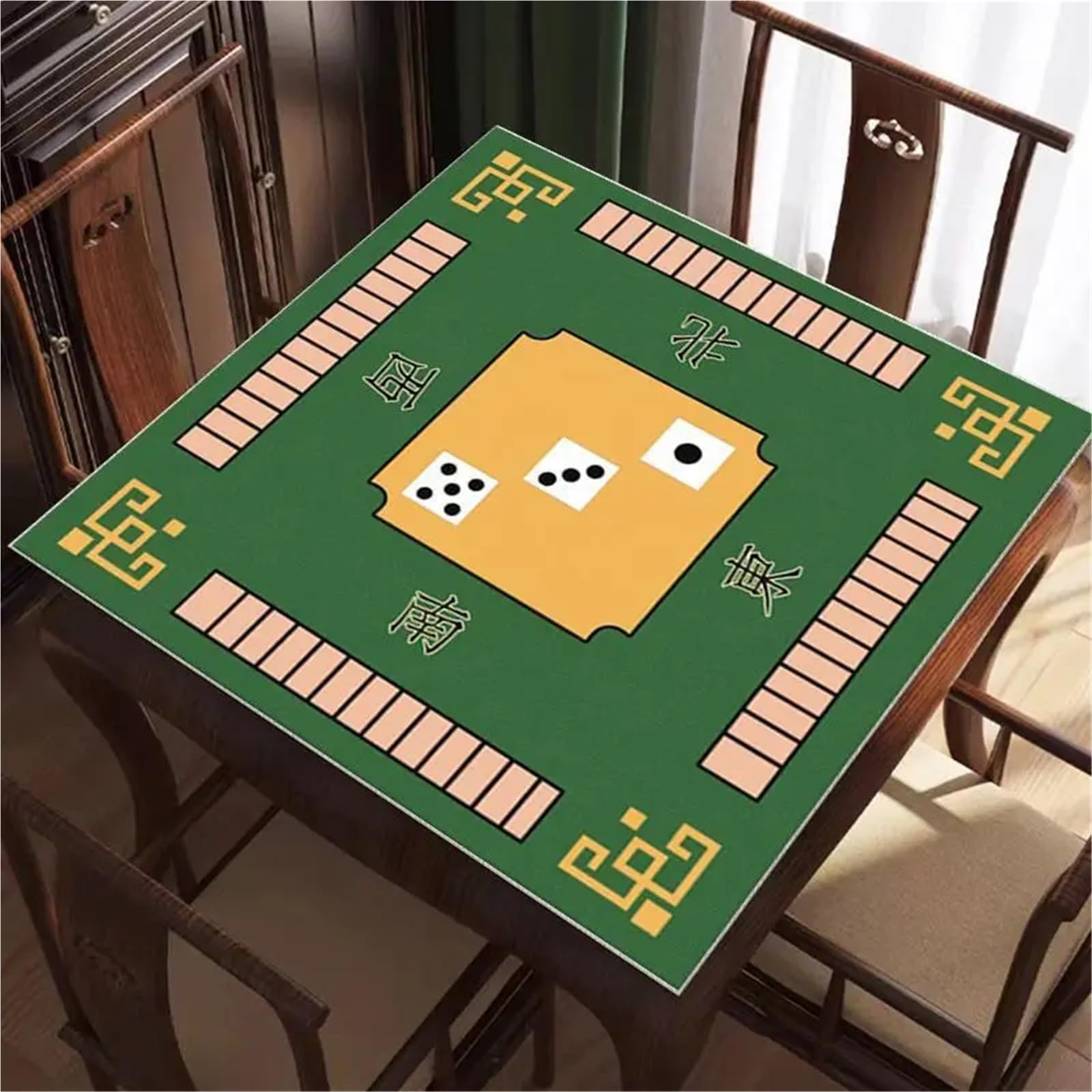 Mahjong Tappetino Tappetino da tavolo in gomma gioco Mahjong dal design creativo 70/80/90 cm, multigiocatore di grandi dimensioni(Color 3,90X90cm)