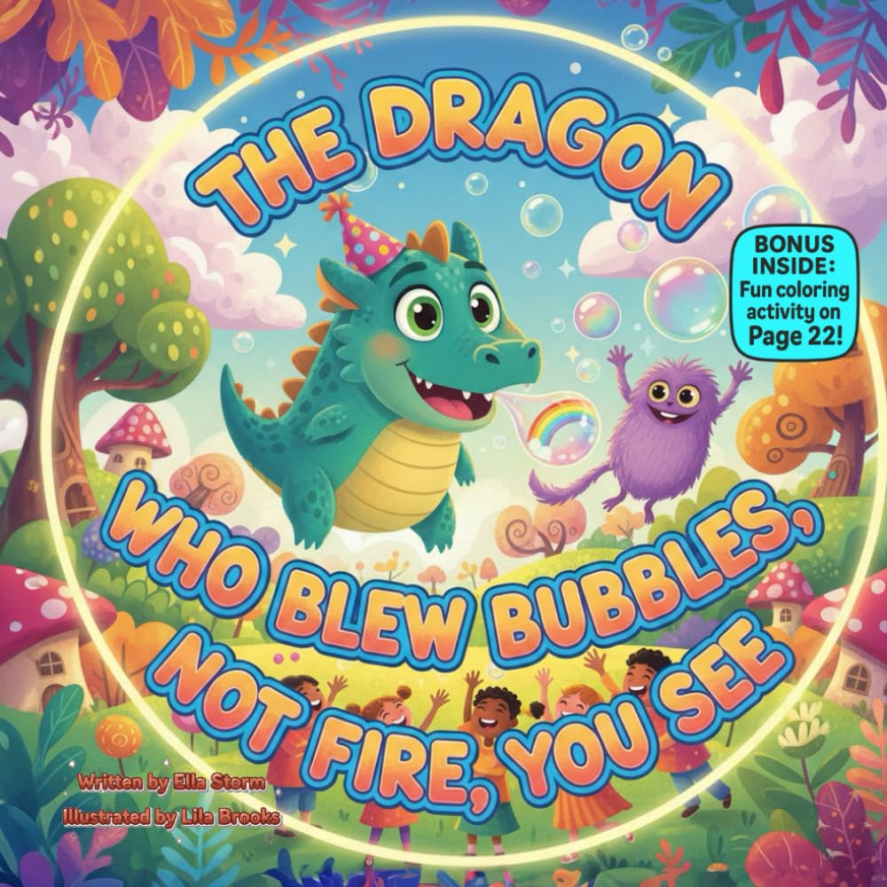 The Dragon Who Blew Bubbles, Not Fire, You See: A Rhyming Story About Being Yourself, Confidence & Joy (100 kids book collection)