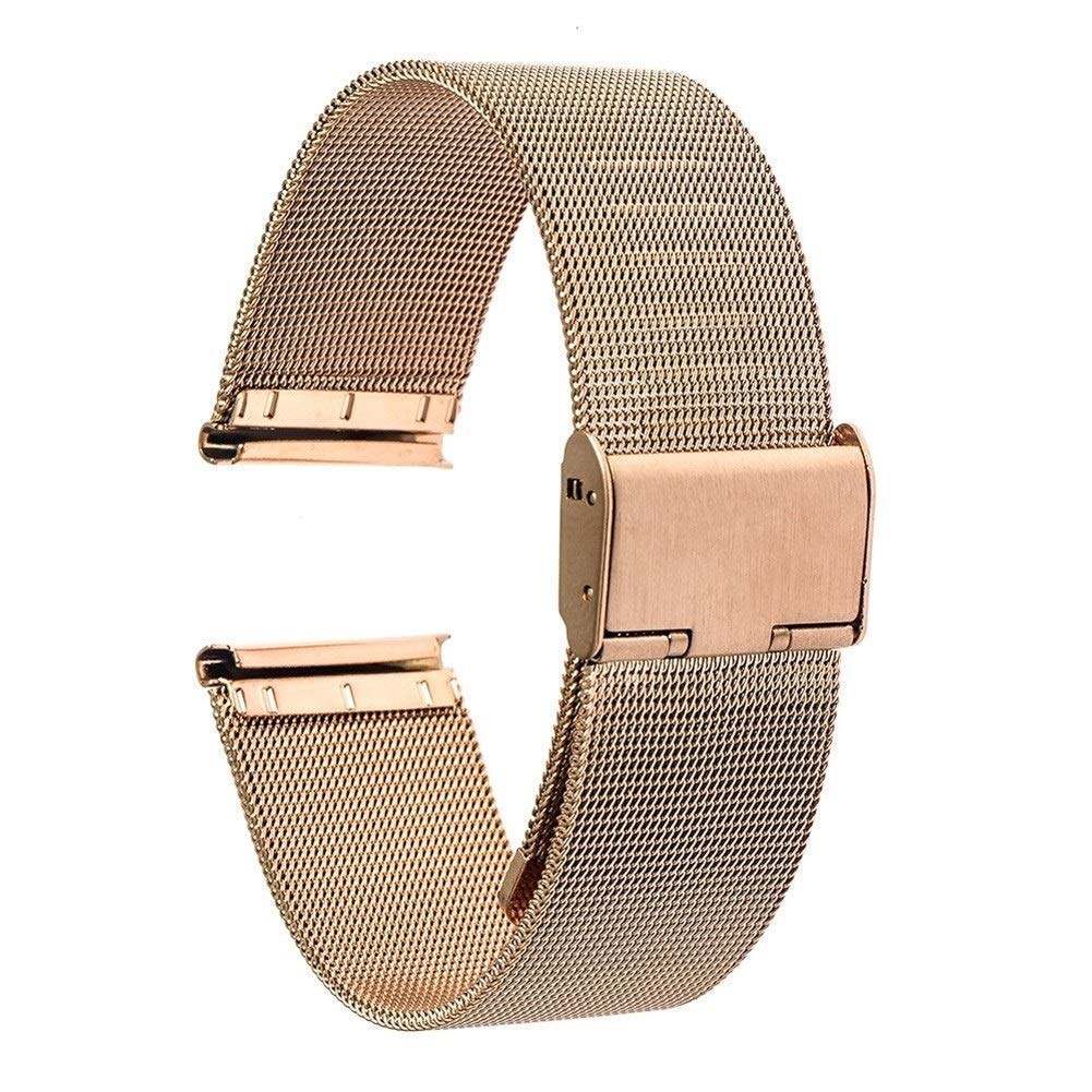 Correa de reloj de 16mm antialérgica en oro rosa para sustitución cómoda 8