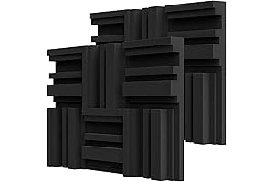Thickened Diffusion Pattern Acoustic Foam Panels, 12 X 12 X 3 Inch (12 Pcs)