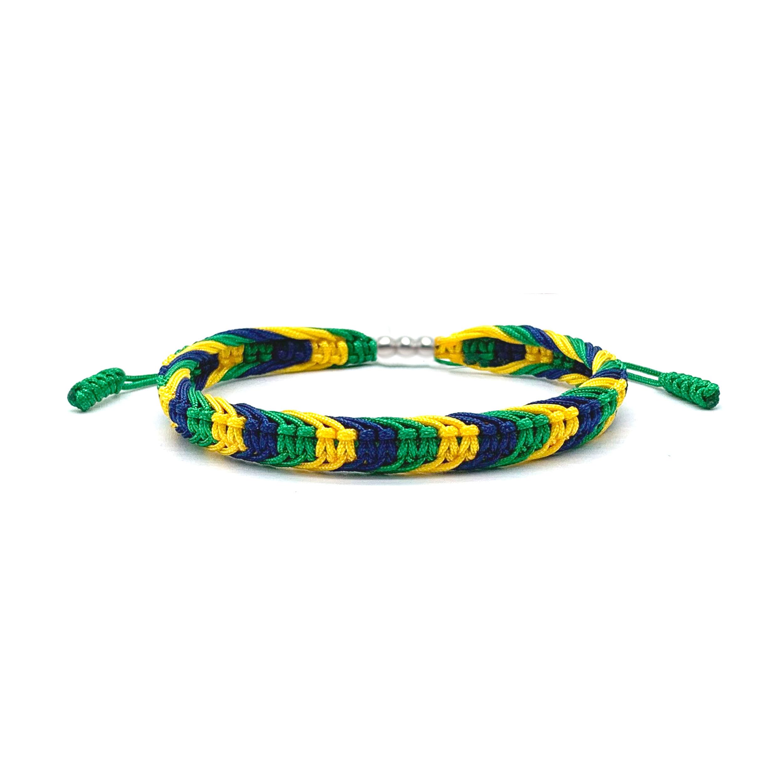 LAMIBEE Country Proud, Country Flag Color Tibetan Wrist Wrap Bracelet, Amulet and Boho Style Rope Bracelet and Bangles for Women, Men, String Thread Bracelets