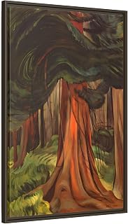 Emily Carr Red Cedar Canada - Canvas Wall Art Print 24x36inch 60x90cm (Vertical) / Espresso / 1.25inch 3.175cm