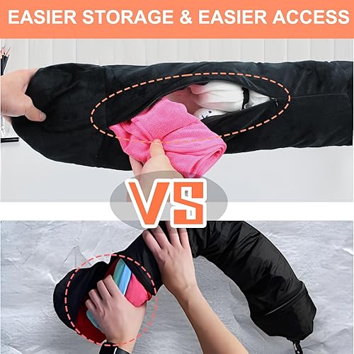 Miniatura 7 de VinBee Almohada de viaje rellena con ropa, bolsa de almacenamiento, almohada para el cuello rellenable, transformable y expandible, equipaje sin