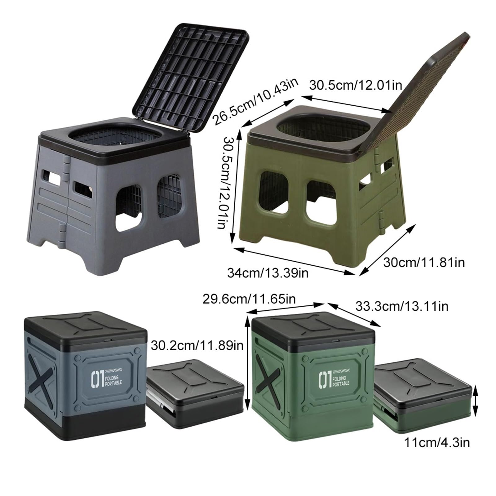 Inodoro Plegable Cubo de Basura Plegable for Inodoro de Coche, con Capacidad for Viajes de Emergencia, autoconducción, portátil, for Acampar al Aire Libre