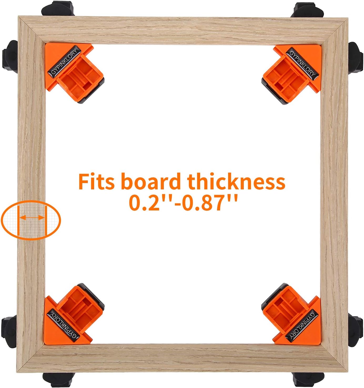 Cheapest 🛒 4pcs 90 Degree Adjustable Right Angle Clamp, Right Angle Clip Fixer, Fixing Clips Picture Frame Corner Clamp Woodworking Corner Clip Positioning Fixture Tools (4pcs+Measuring ruler)