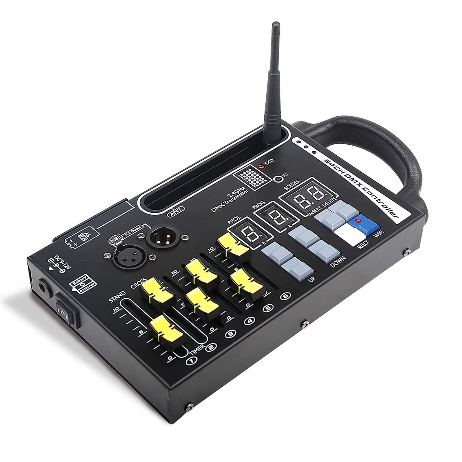 DMX512 Lighting Console, 54 Channels dmx controller for dj lights,compatible with 2.4g DMX wireless receiving devices