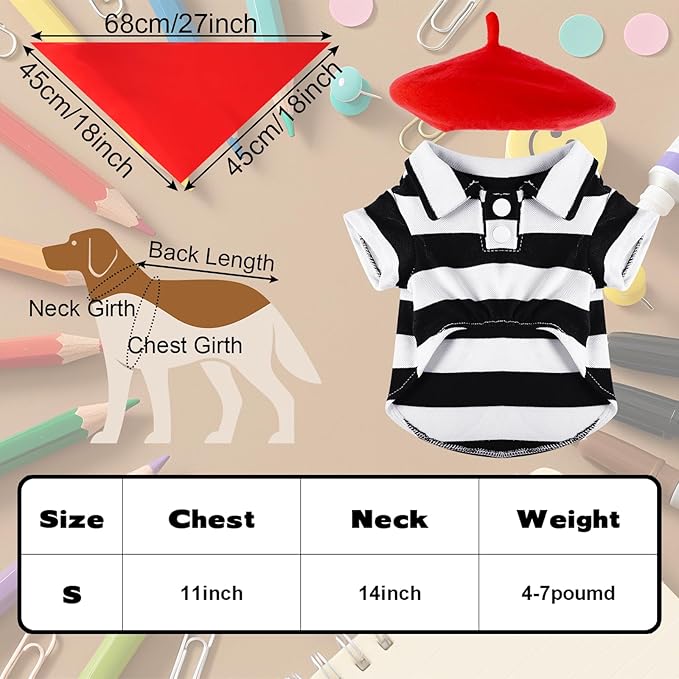 Disfraz de Artista para Perro Pequeño Hoyuwak Halloween miniatura 2