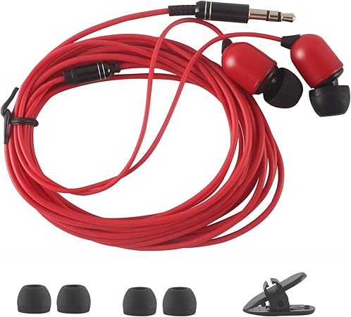 Amazon Co Jp 3 5mm有線イヤホン ヘッドホン 両耳 カナル型イヤフォン ヘッドフォン 重低音 軽量 スマホ 携帯電話 タブレット Mp3用 超長3ｍの丈夫なコード おしゃれ 遠距離音楽を聞け ノイズキャンセリング 子供女性用ギフト 持ち便利 マイクなし 赤 家電 カメラ