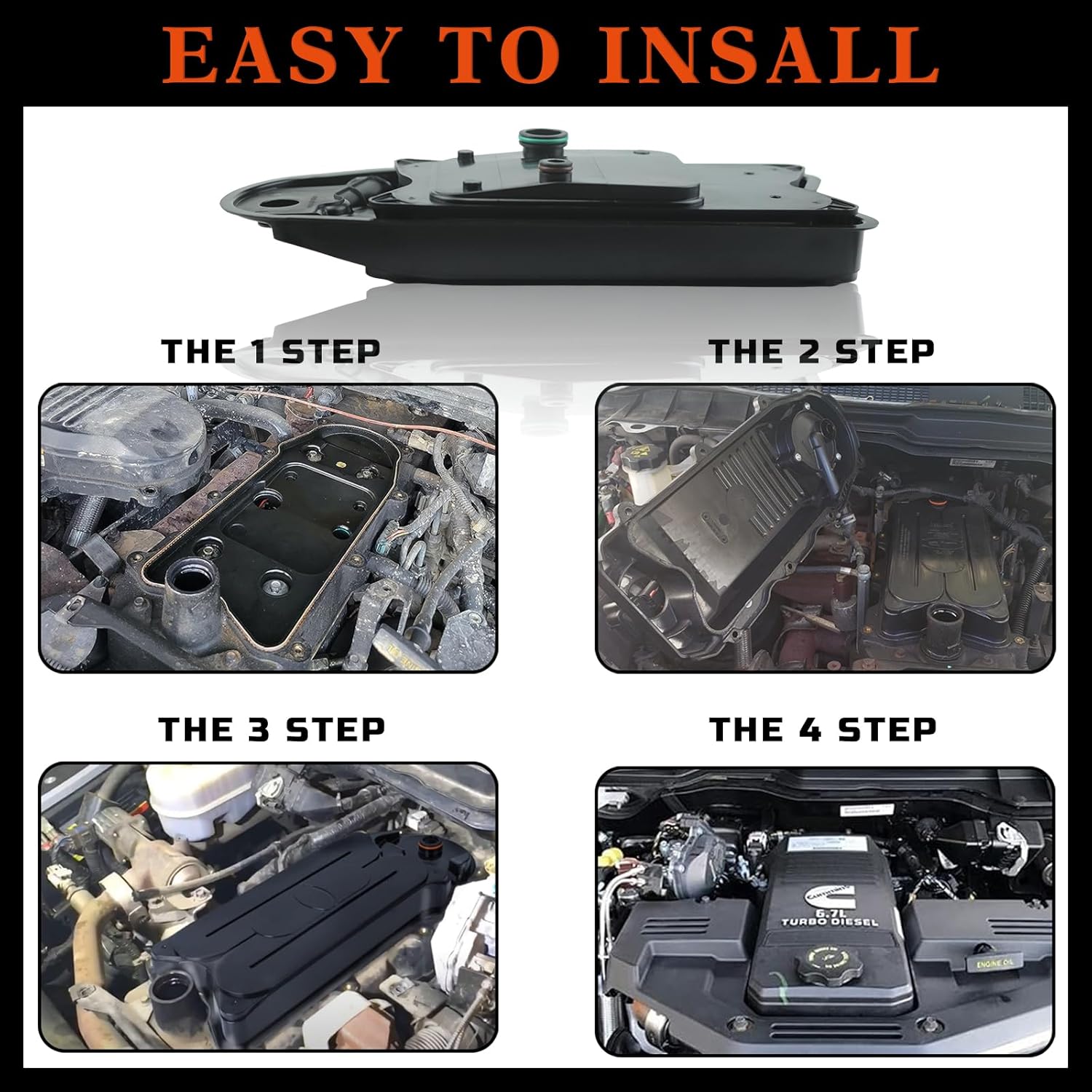 6.7 Cummins Crankcase Filter Breather Element CCV Filter Compatible with Ram 2500/3500/4500/5500 F650/F750 Freightliner Blue Bird 2007-2020 CV52001 68002433AA/AB/AC 4936636 904-418