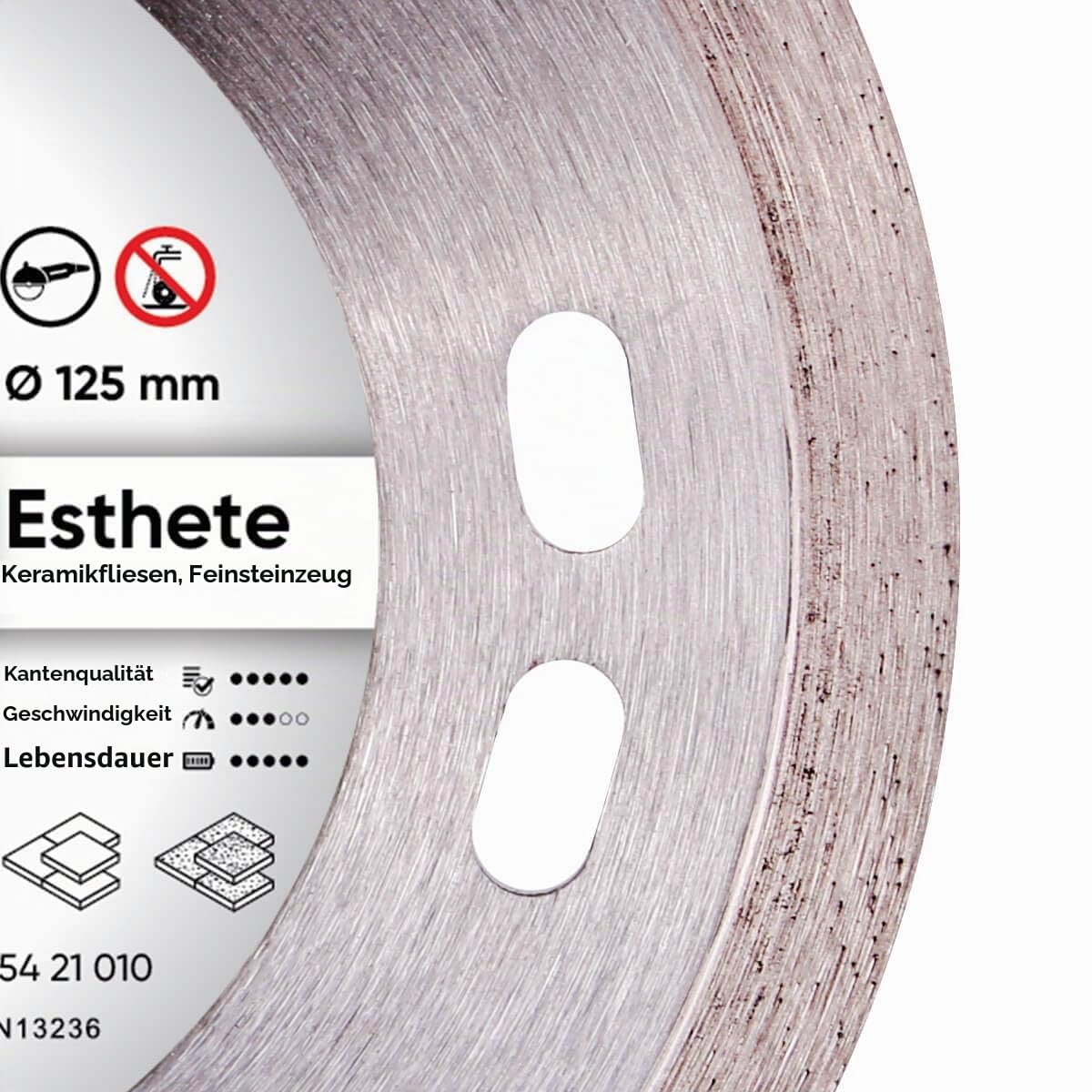 Distar Diamanttrennscheibe Fliesen Professional Diamanttrennscheibe für harte Keramik Ã˜125 mm : ESTHETE 1A1R Turbo 125mm. Distar
