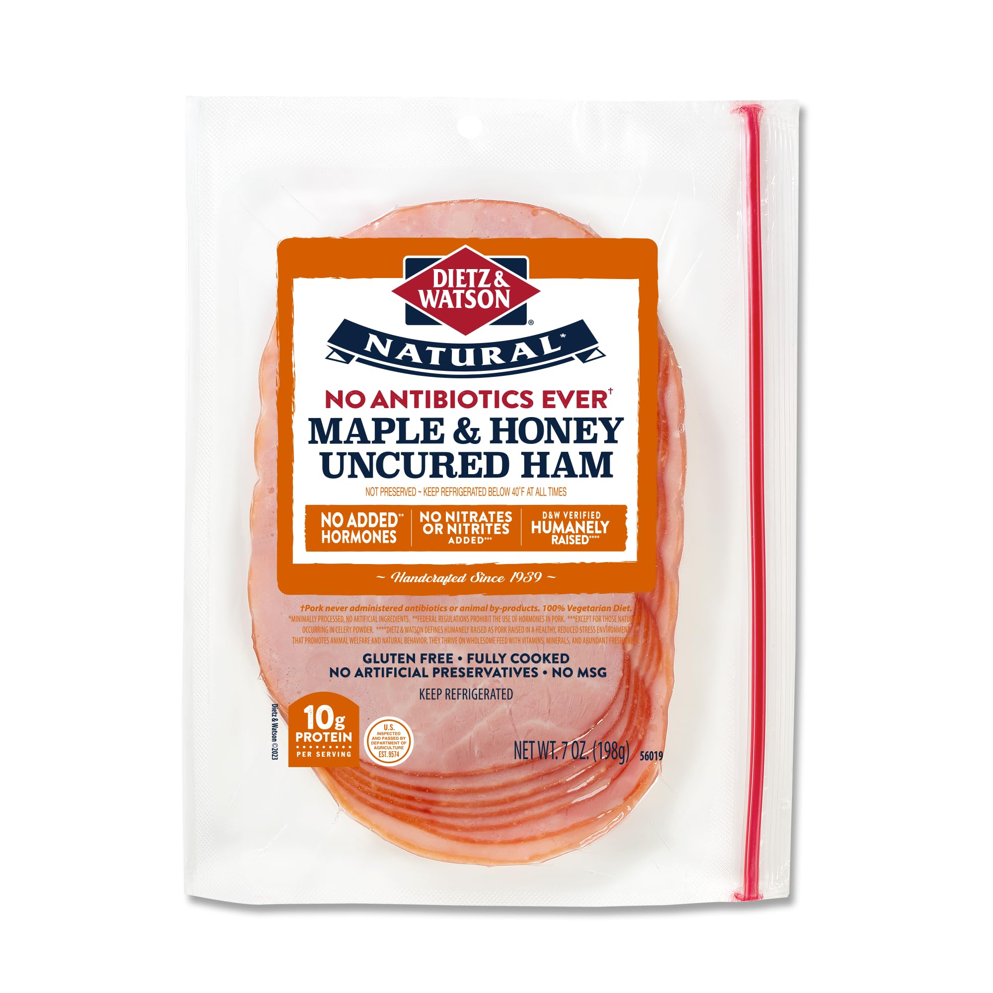 Amazon.com: Dietz & Watson No Antibiotics Ever Maple Honey Ham, 7