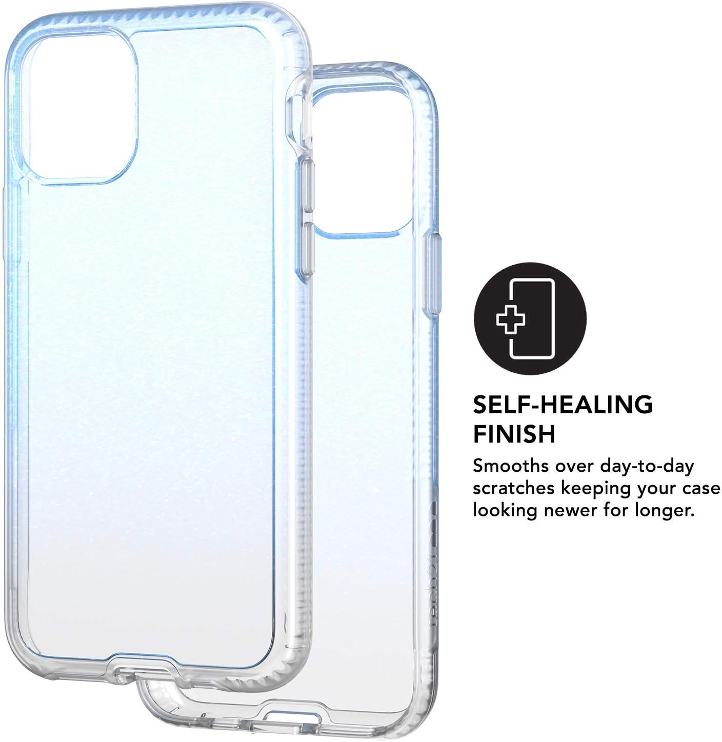 tech21 Pure Shimmer Mobile Phone Case Compatible with iPhone 11 Pro Ultra Thin, Shimmer Effect and Drop Protection, Blue