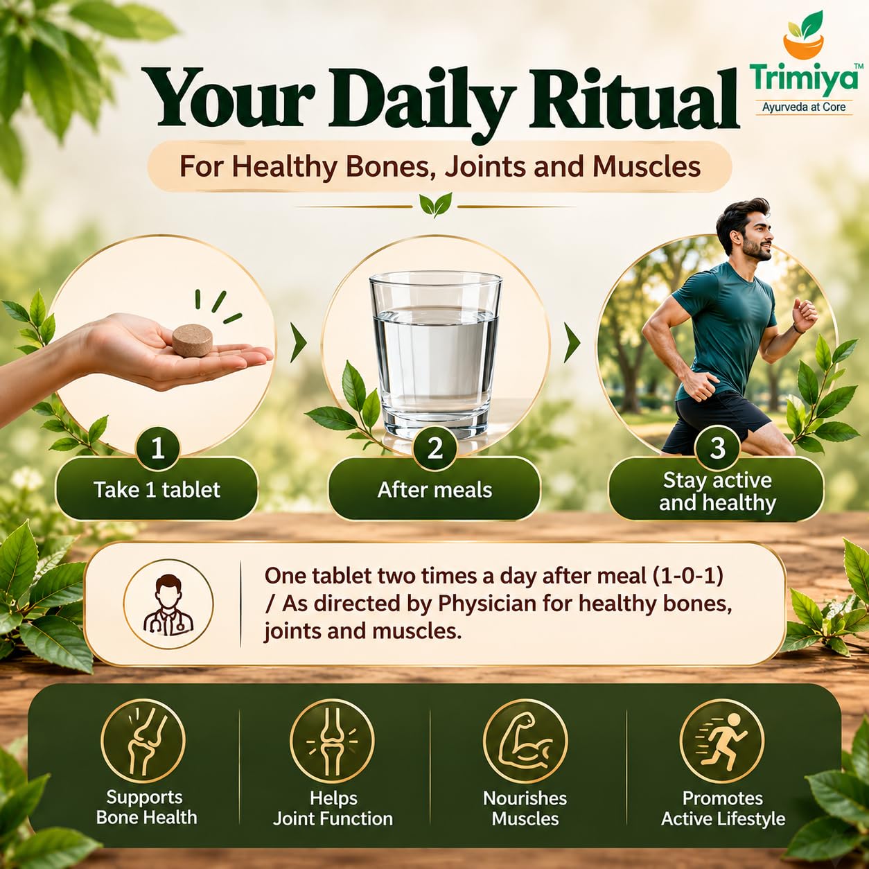 OrthoTab Ayurvedic Joint Pain Relief Tablets | With Shallaki, Ashwagandha & Mahayograj Guggul | For Knee, Back & Muscular Pain Relief | Enhances Bone Strength & Flexibility | 60 Tablets — Amazon image 6