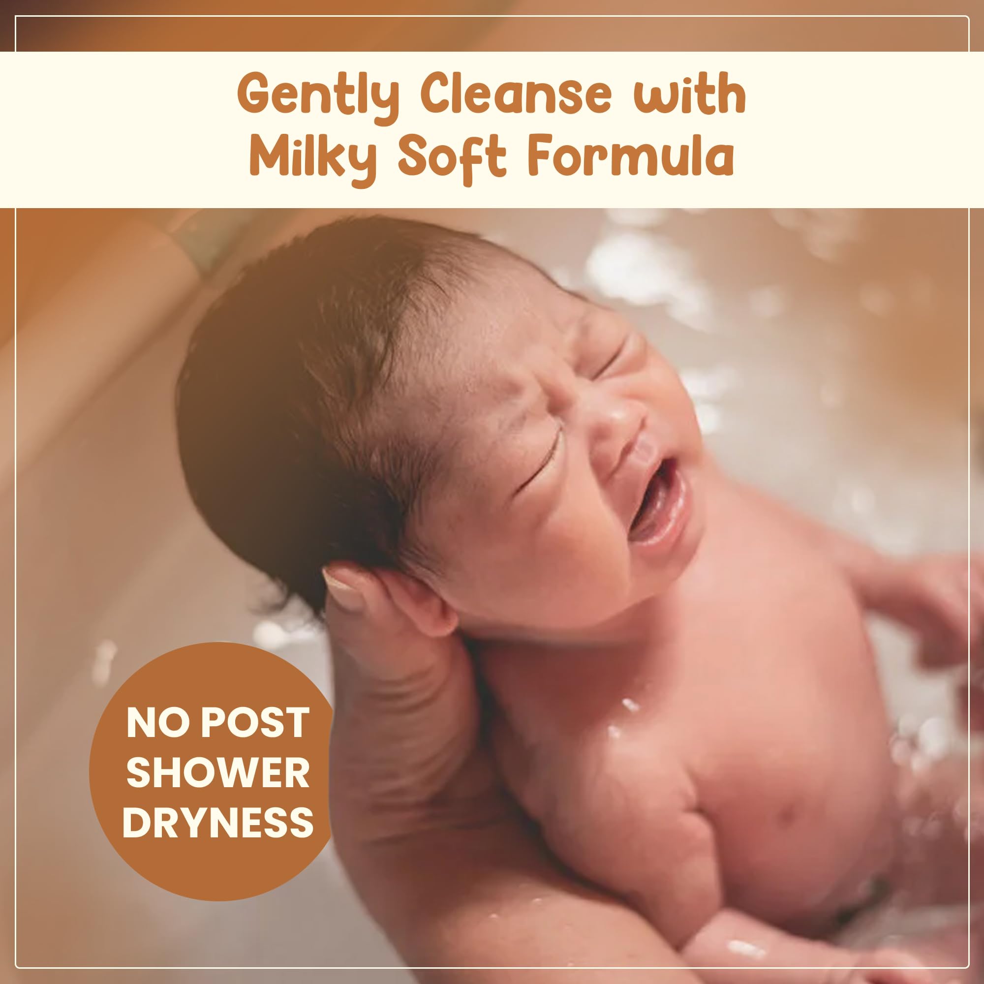 Mother Sparsh Milky Soft Baby Body Wash - 400ml | With Milk Protein & Coconut Oil | pH Balanced & Paraben free Natural Baby Wash | Tear Free Formula for Baby Bath 2