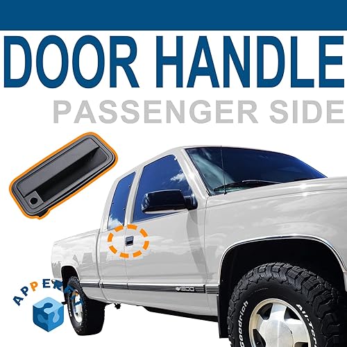 Miniatura 5 de APPERFiT Manija de puerta exterior todo de metal lado del pasajero delantero derecho compatible con Chevrolet Chevy Tahoe Suburban C1500 C2500 C3500