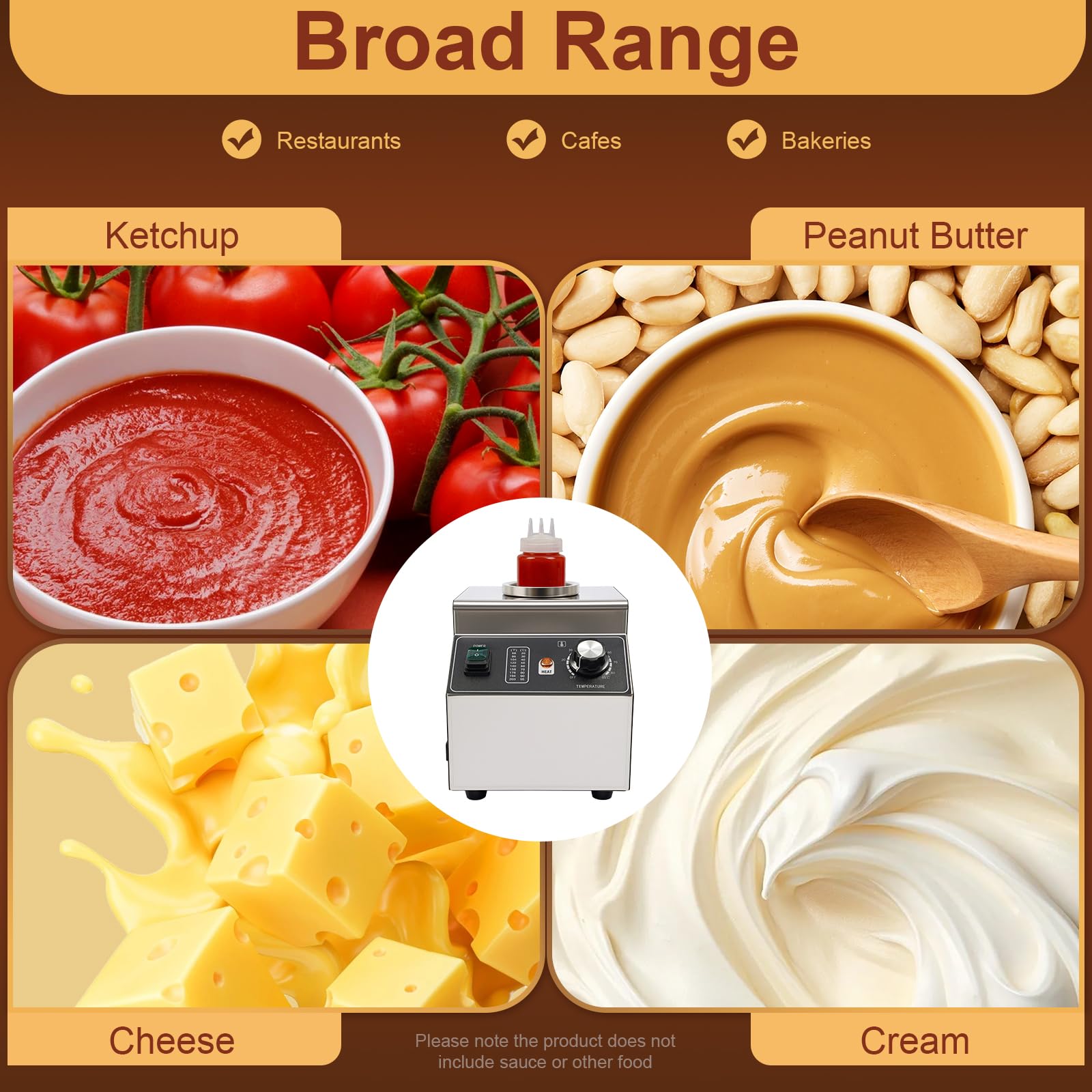 Scaldavivande elettrico da 100 W, con bottiglia a pressione da 680 ml, temperatura regolabile da 30 a 85 °C, in acciaio inox, per formaggio, cioccolato, gastronomia, caffè, casa, argento