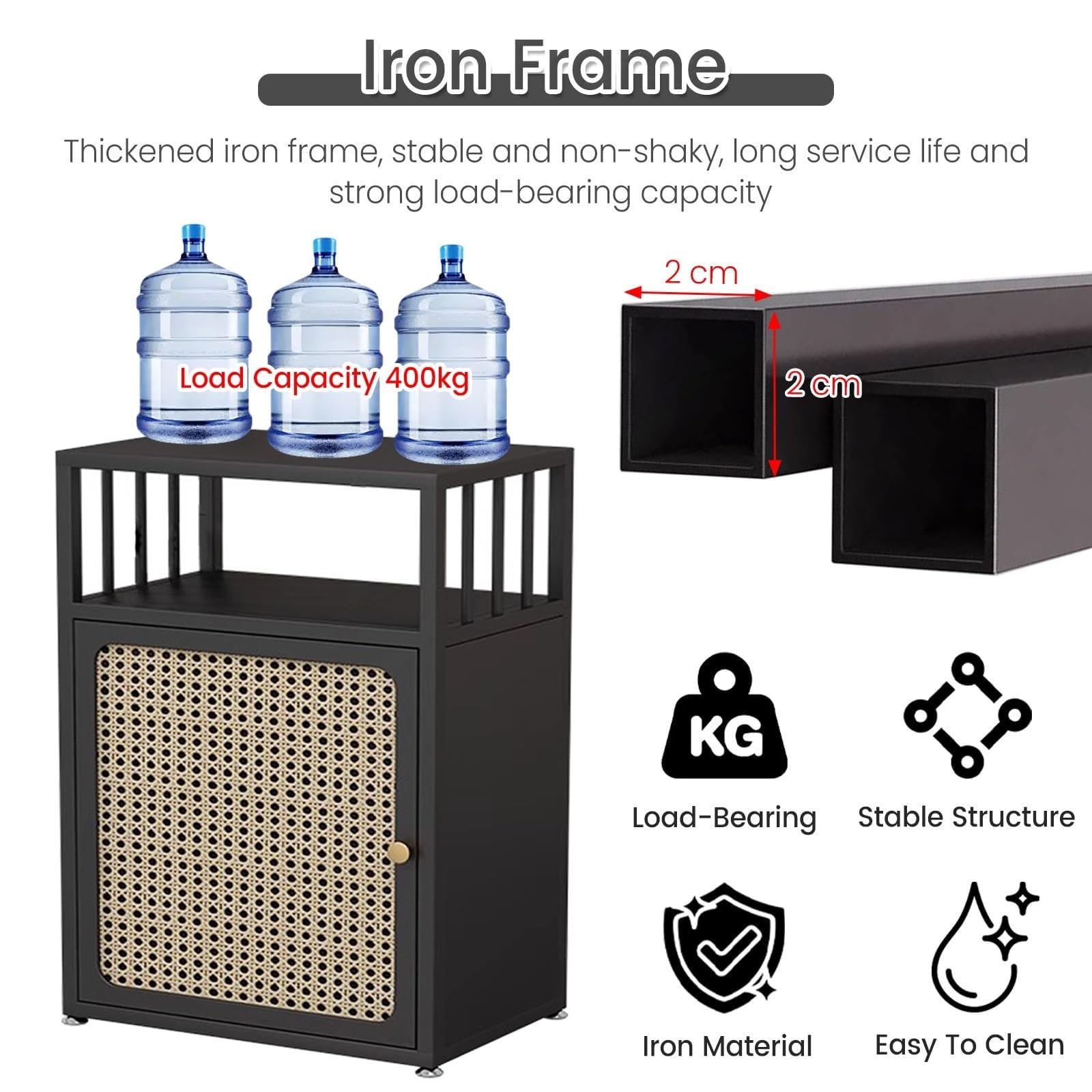 Aquariumständer, Verstellbarer Terrarienständer Aus Metall For Aquarien 10–55 Gallonen Mit Aufbewahrungsschrank, 70 Cm Hohes Aquariumregal For Zuhause Und Büro(Black - Lxw,40x30cm)