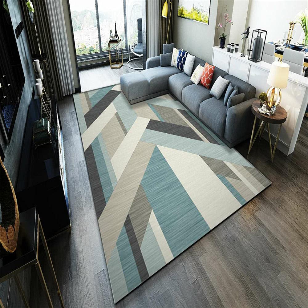 Tapis enfant bleu et gris pour créer un cocon doux dans une chambre de fille