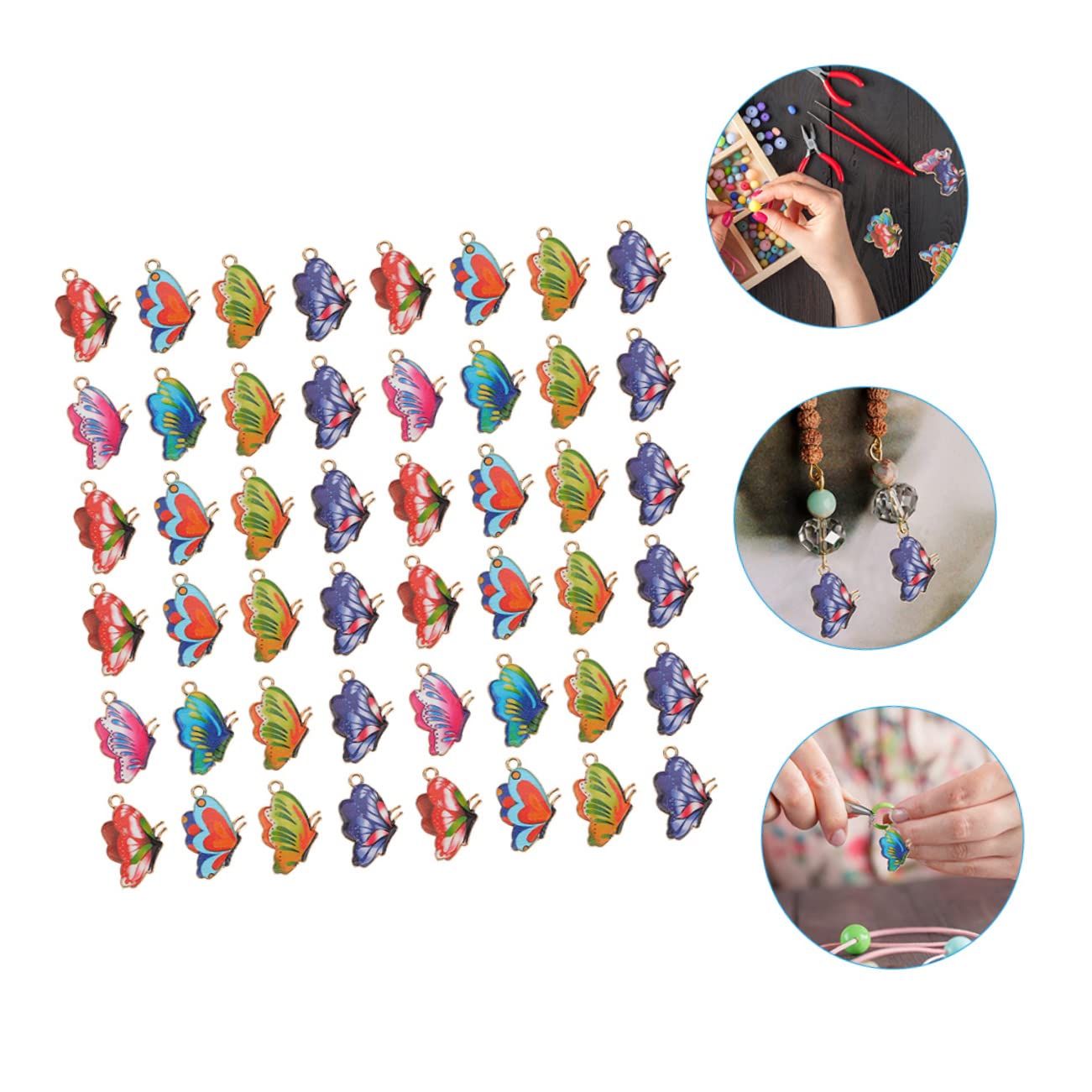 Operitacx 4 Juegos Colgante De Pulseras De Colgantes De Amuletos Para Hacer Joyas Colgantes Encantos Colgantes De Joyas De Aleación 48 Uds * 4