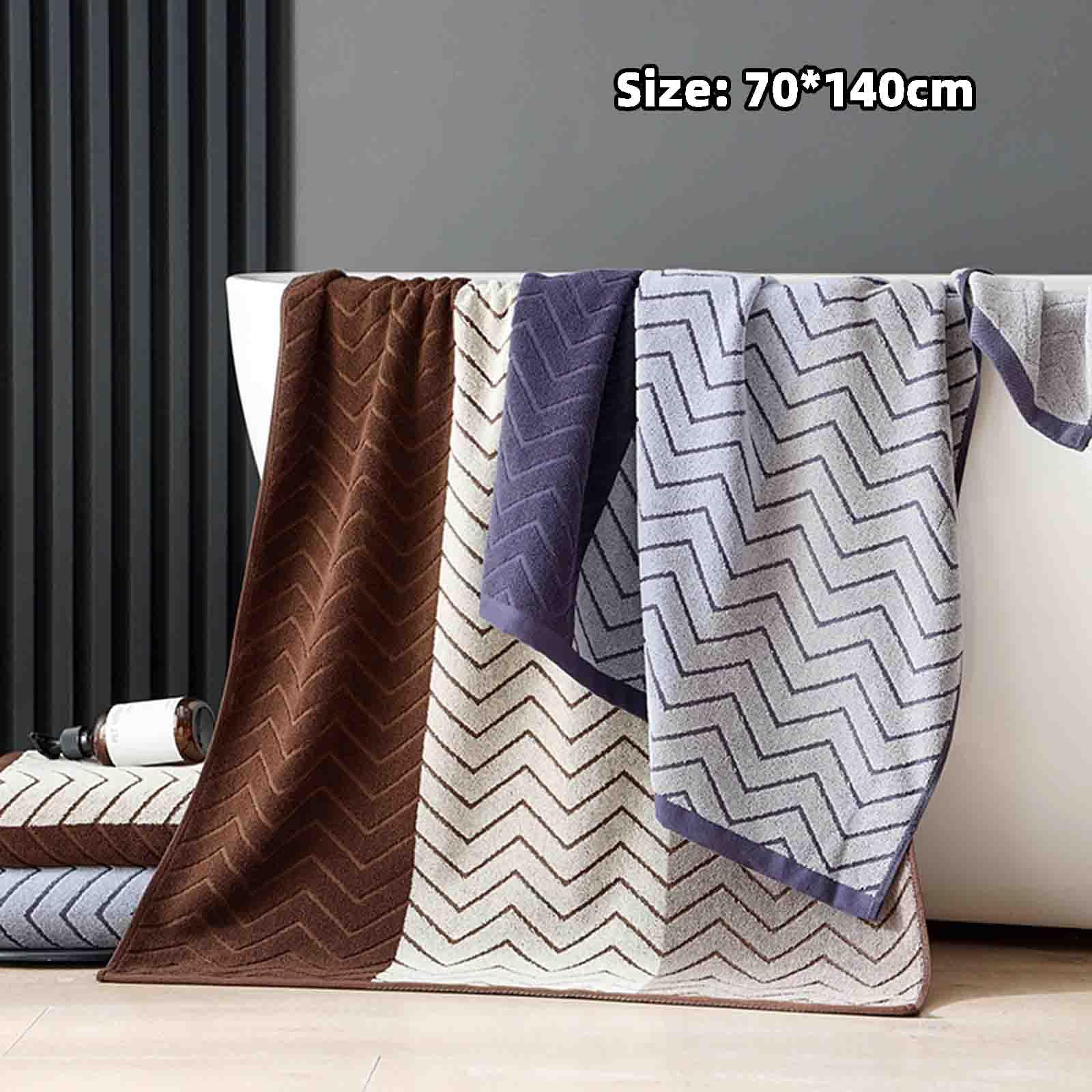 JUSHZ Mikrofaser Badetuch Strandtuch Duschtücher Badetücherbeach Towel Badehandtuch Strandtücher Strandhandtuch Handtücher Frottee Struktur Herren Baumwolle Weich Bequem Für Paare (140x70cm,Brown)