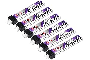 GAONENG GNB 6PCS 380mAh HV 1S Lipo Battery for UZ65 Tiny Whoop...