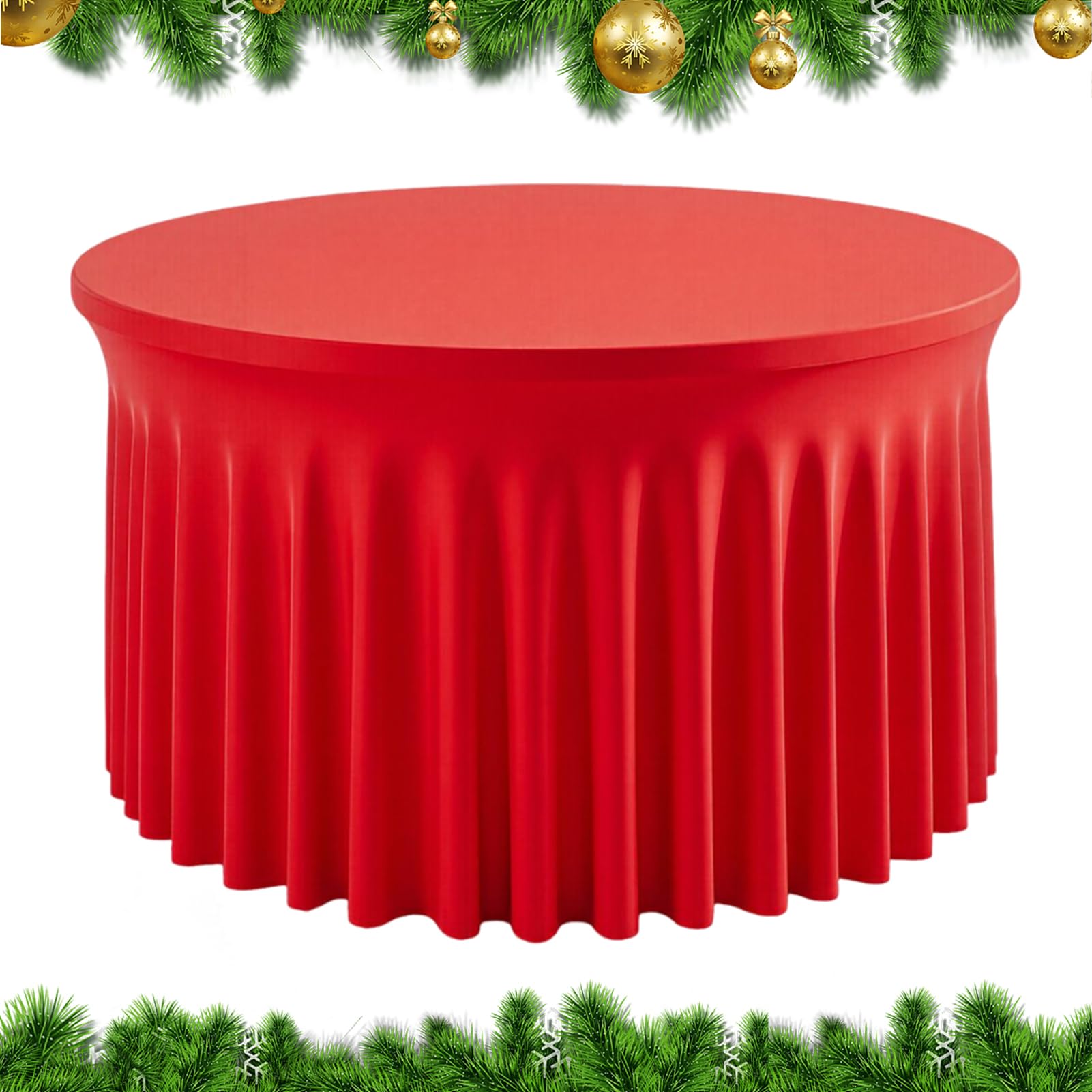Jupe de table rouge plissée pour sublimer vos banquets de mariage