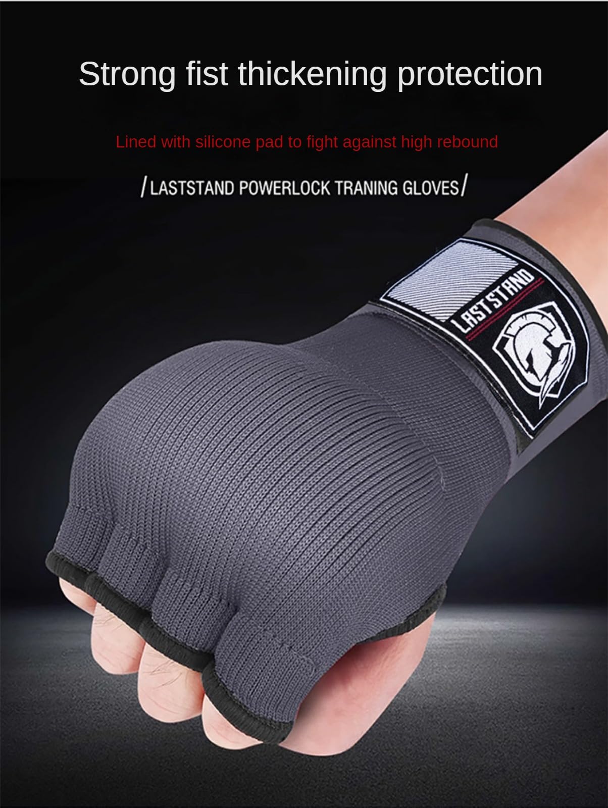 Fasce interne in gel da boxe per uomo e donna, con fascia da polso lunga, guanti imbottiti elasticizzati, per Muay Thai, MMA, kickboxing, arti marziali, taekwondo, sacco da boxe
