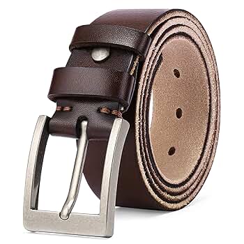 クラネ　LEATHER BELT Amazon.com: FLO-MOTOR Men's Belt Full Grain Leather Belts