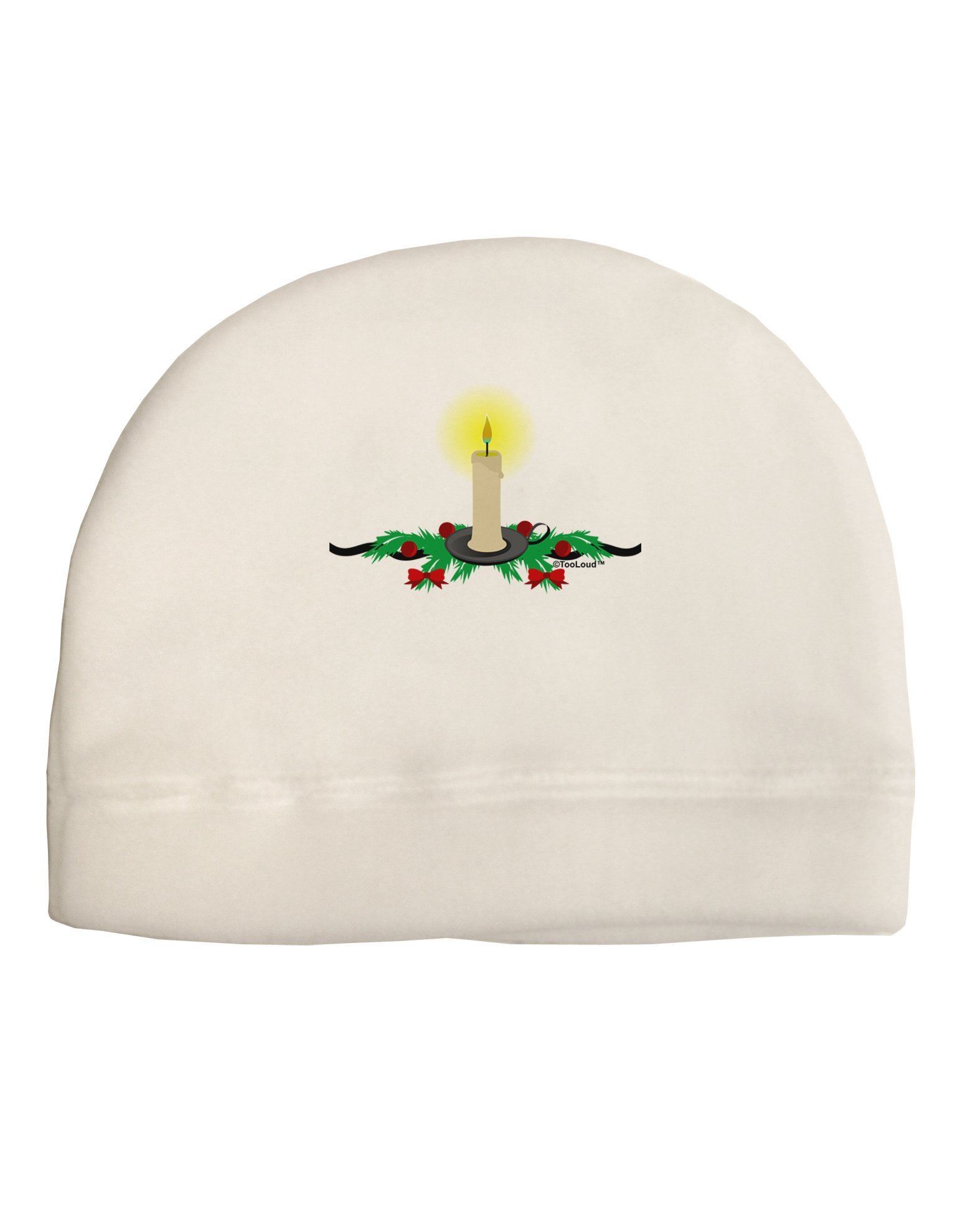 TOOLOUD Christmas Candle Child Fleece Beanie Cap Hat White