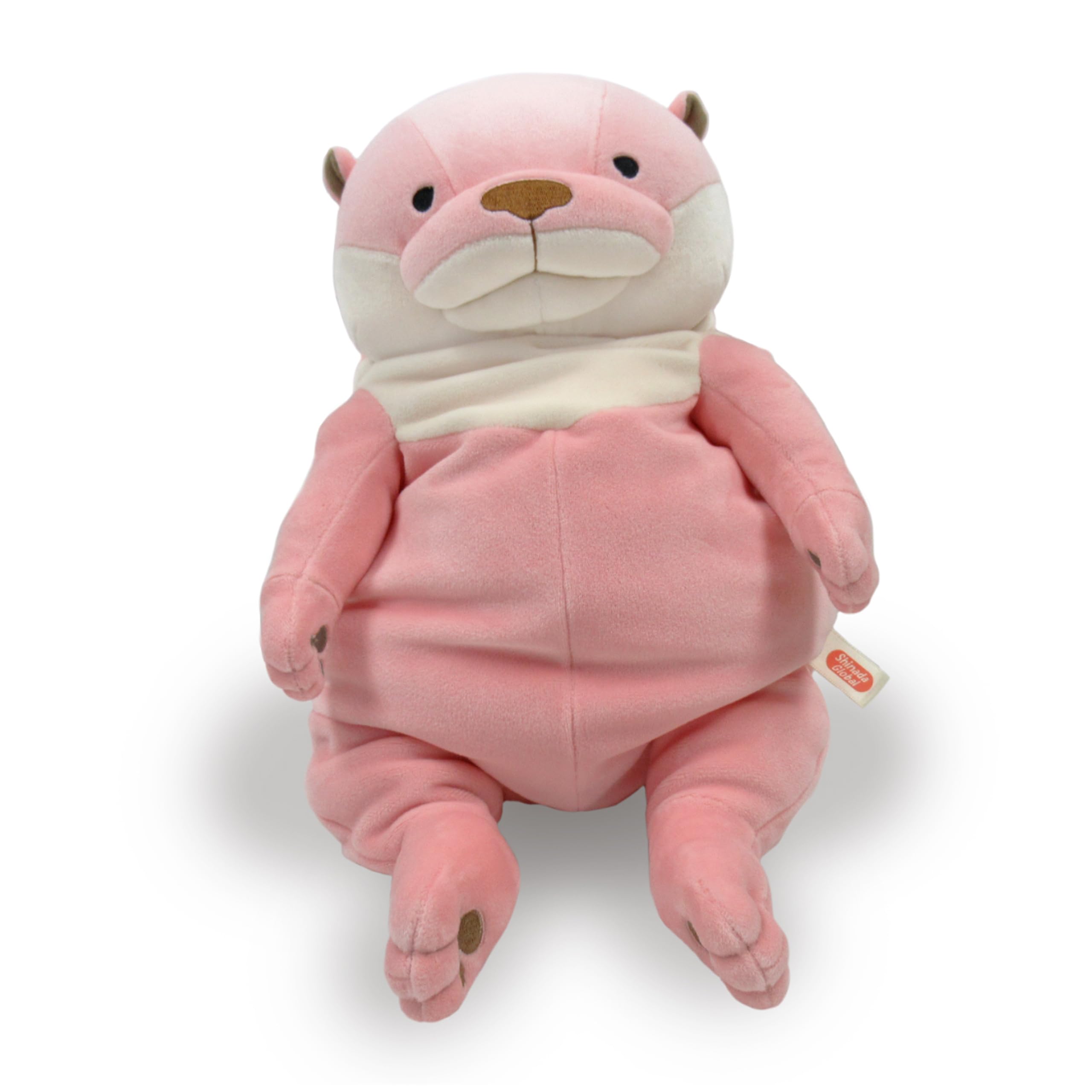 Shinada Global Adorable Mochi Sea Otter Stuffed Animal, Ultrasoft Plush, 11.8in (Pink Otter)