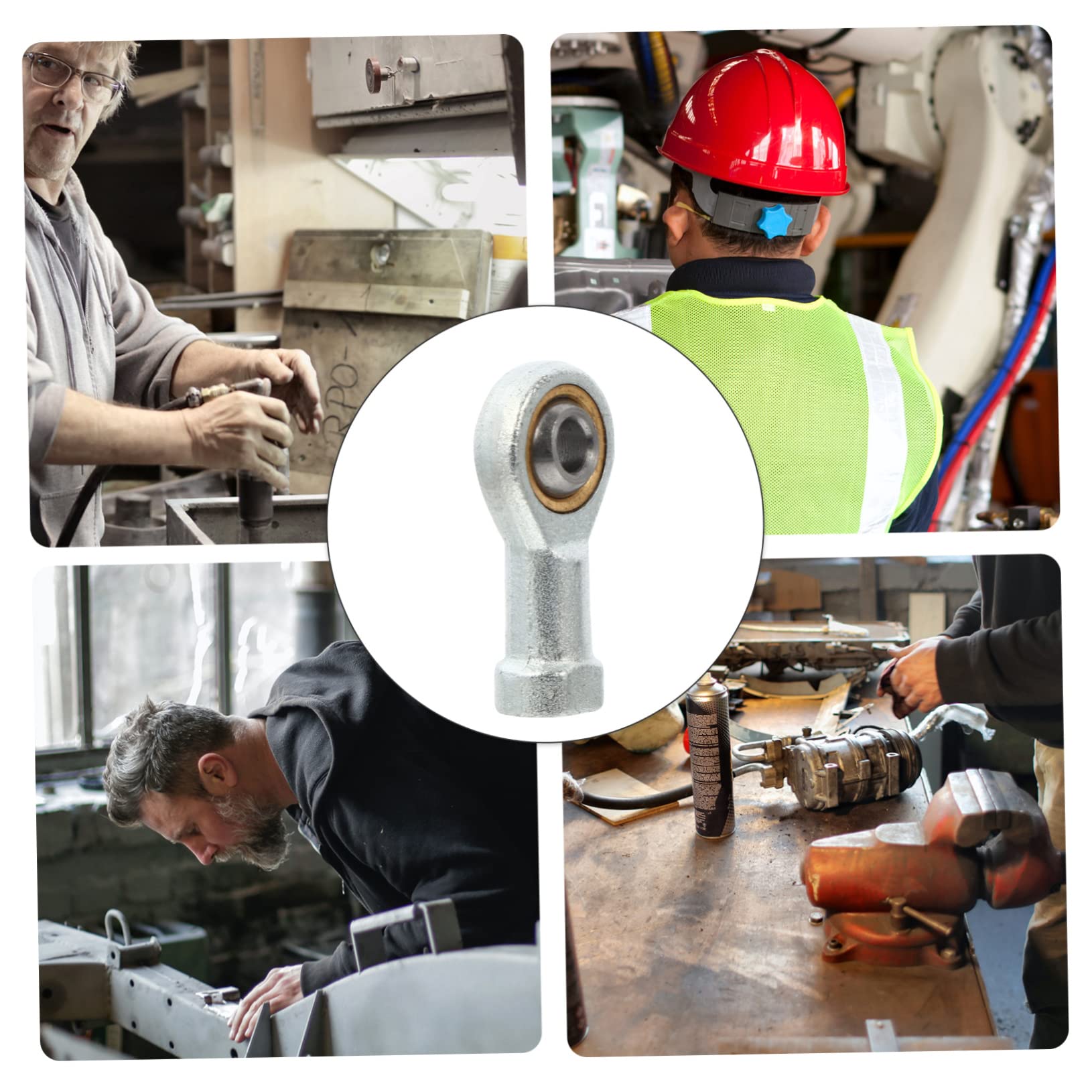 ABOOFAN 4Pcs Self Lubricating Female Thread Rod End Bearings Connectors for Machine Applications Excellent Load Bearing Performance Easy to Install Safe and Practical Design