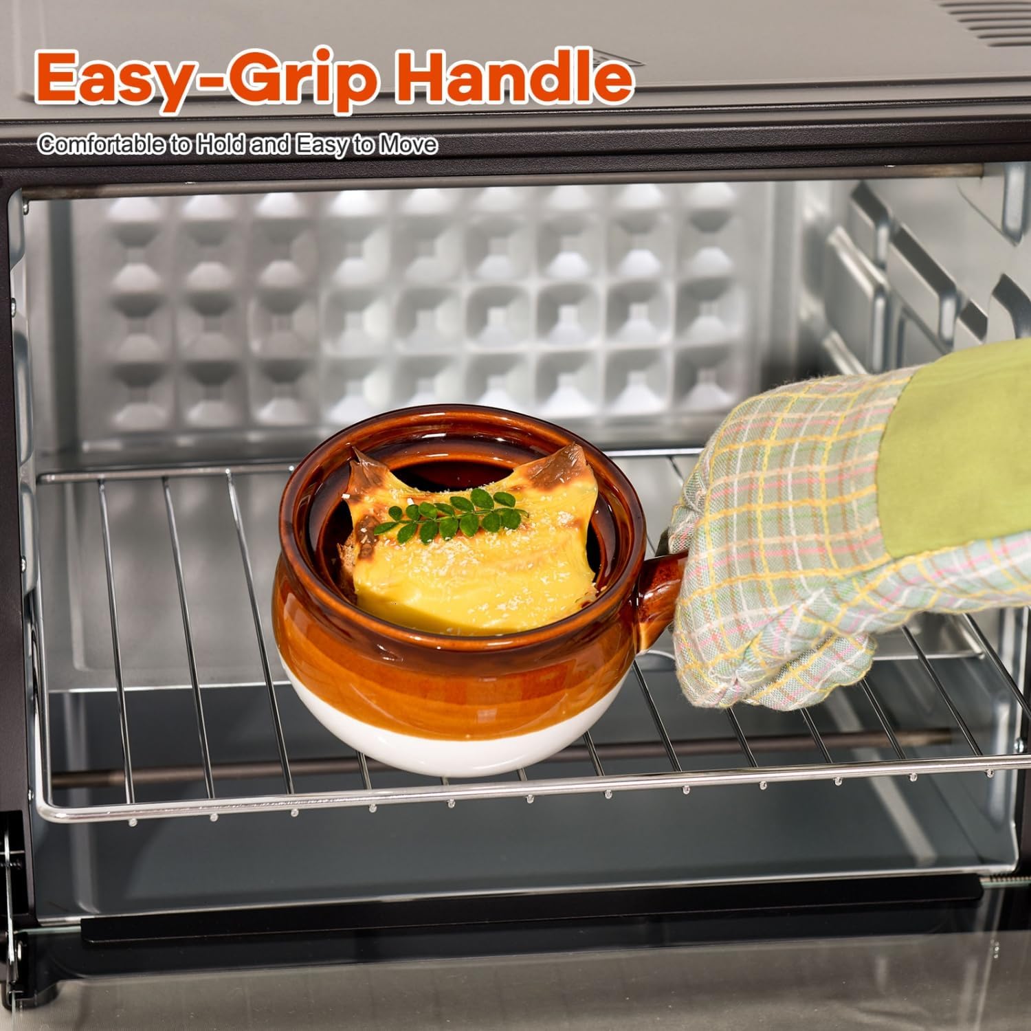 Vumdua Oven Safe French Onion Soup Bowls with Handles - 16 oz Soup Crocks