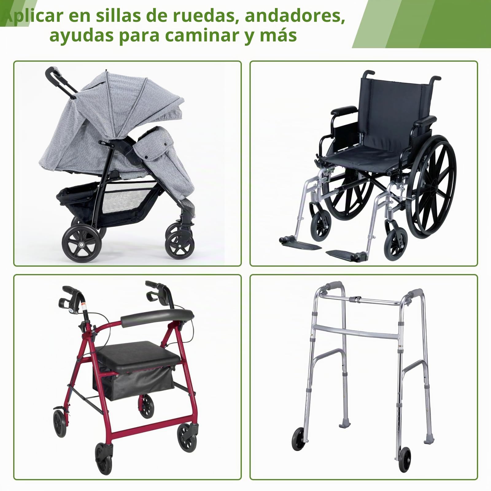 DBREAKS Rueda de repuesto para andador, ruedas delanteras, 2 unidades sólidas, 200 mm