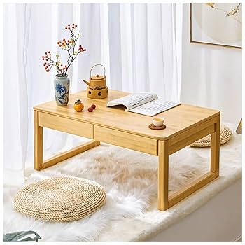 Amazon.co.jp: 日本のフロアテーブル、床に座るための引き出し