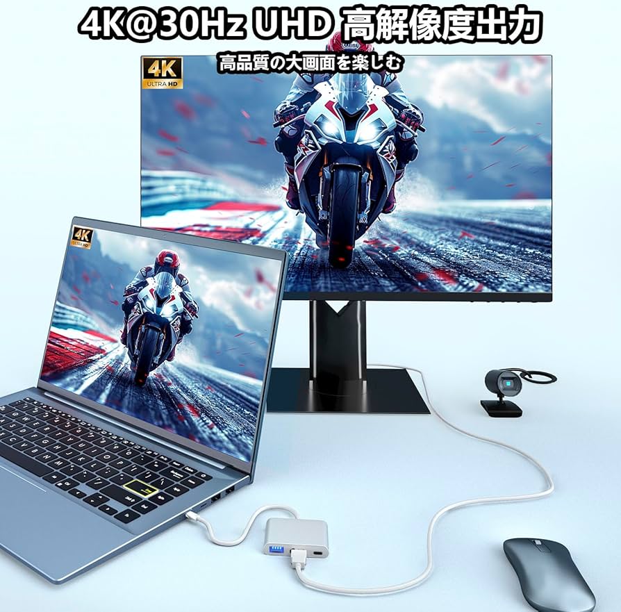 Amazon | USB C HDMI アダプタ 3in1-4K@30Hz解像度出力/100W PD急速 Amazon | USB C HDMI アダプタ 3in1-4K@30Hz解像度出力/100W PD急速