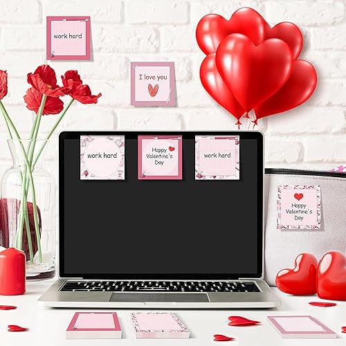Miniatura 4 de 9 notas adhesivas para el día de San Valentín, notas adhesivas para el día de San Valentín, notas adhesivas para la escuela, oficina, hogar,