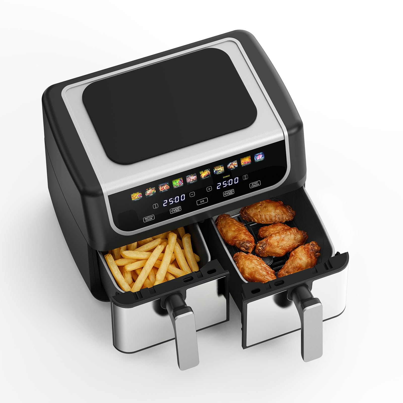 NEWBULIG Dual Air Fryer with 2 Baskets 9.5 QT