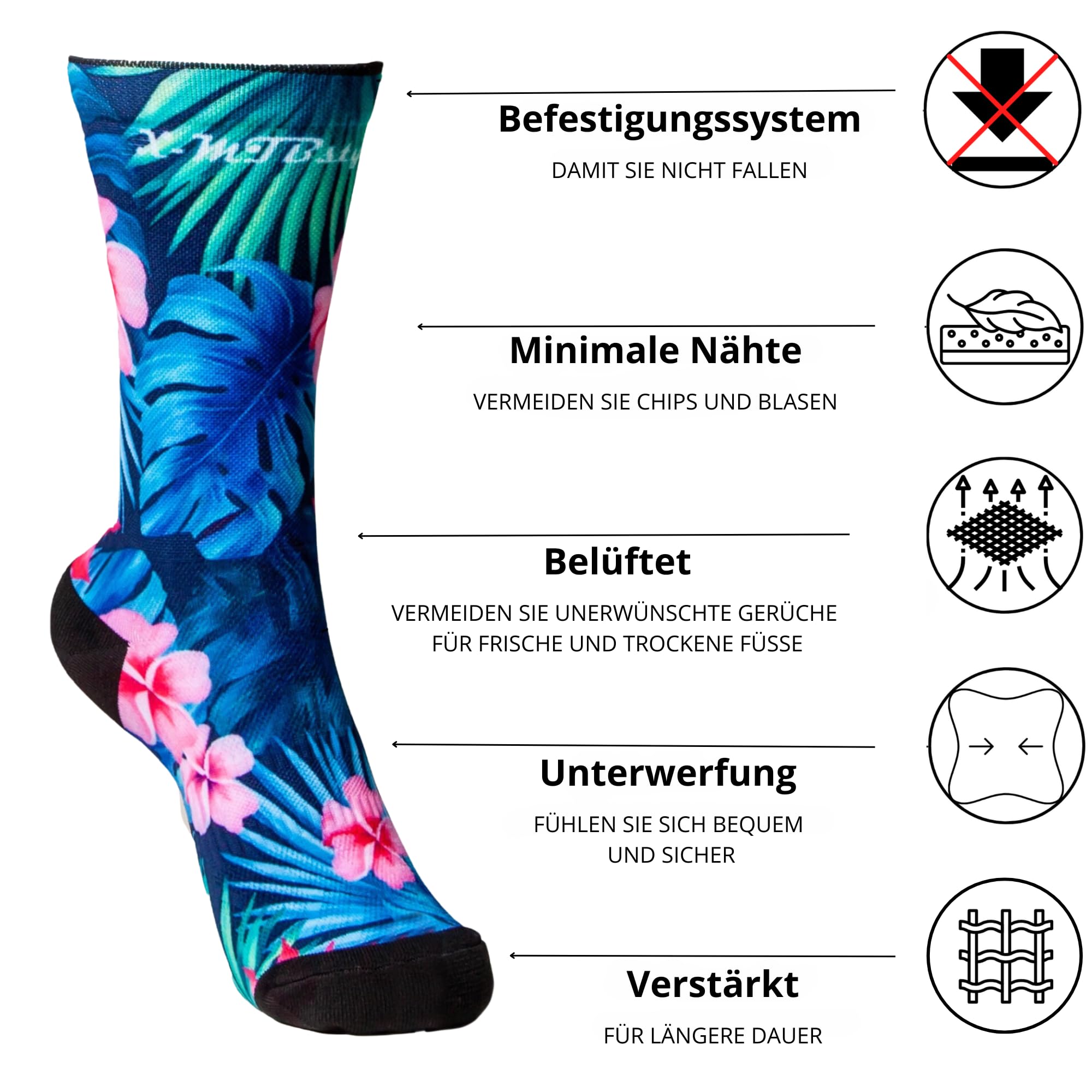 Pack de 3 Calcetines de Deporte Hombre Mujer para Crossfit, Ciclismo, MTB, Running, Gimnasio