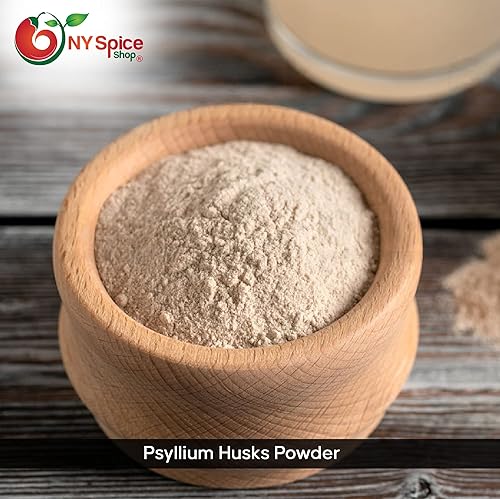 Miniatura 2 de NY Spice Shop Polvo de cáscara de psyllium - Fibra dietética fácil de mezclar - Polvo molido de cáscara fina, sin sabor, sin azúcar, suplemento de