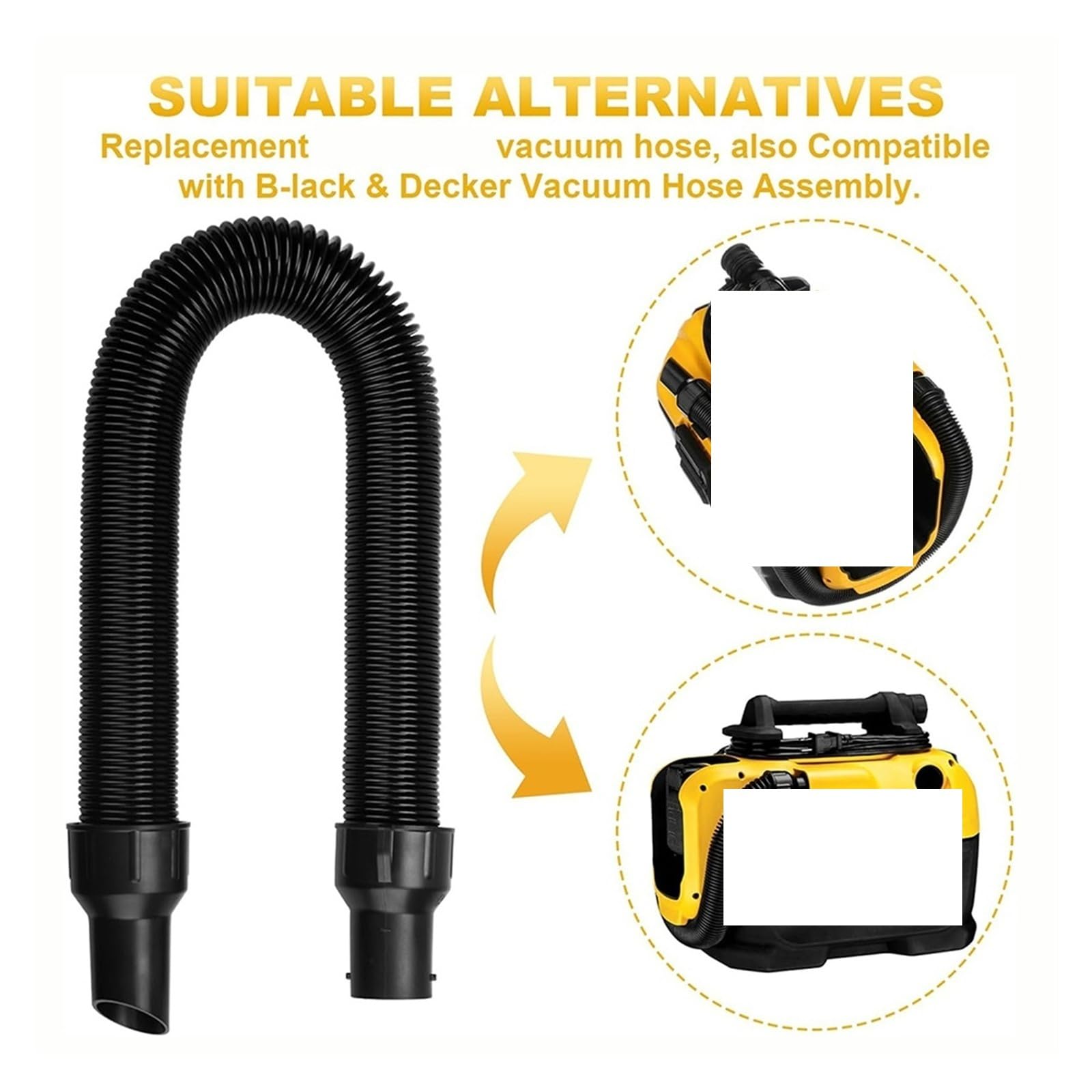 Y15A5140128-68 Conjunto De Manguera De Repuesto, Compatible Con Dewalt, Soplador De Hojas Y Aspiradora 704660053412 DCV580DCV581H, FCompatible Con DeWalt, Manguera De Aspiradora