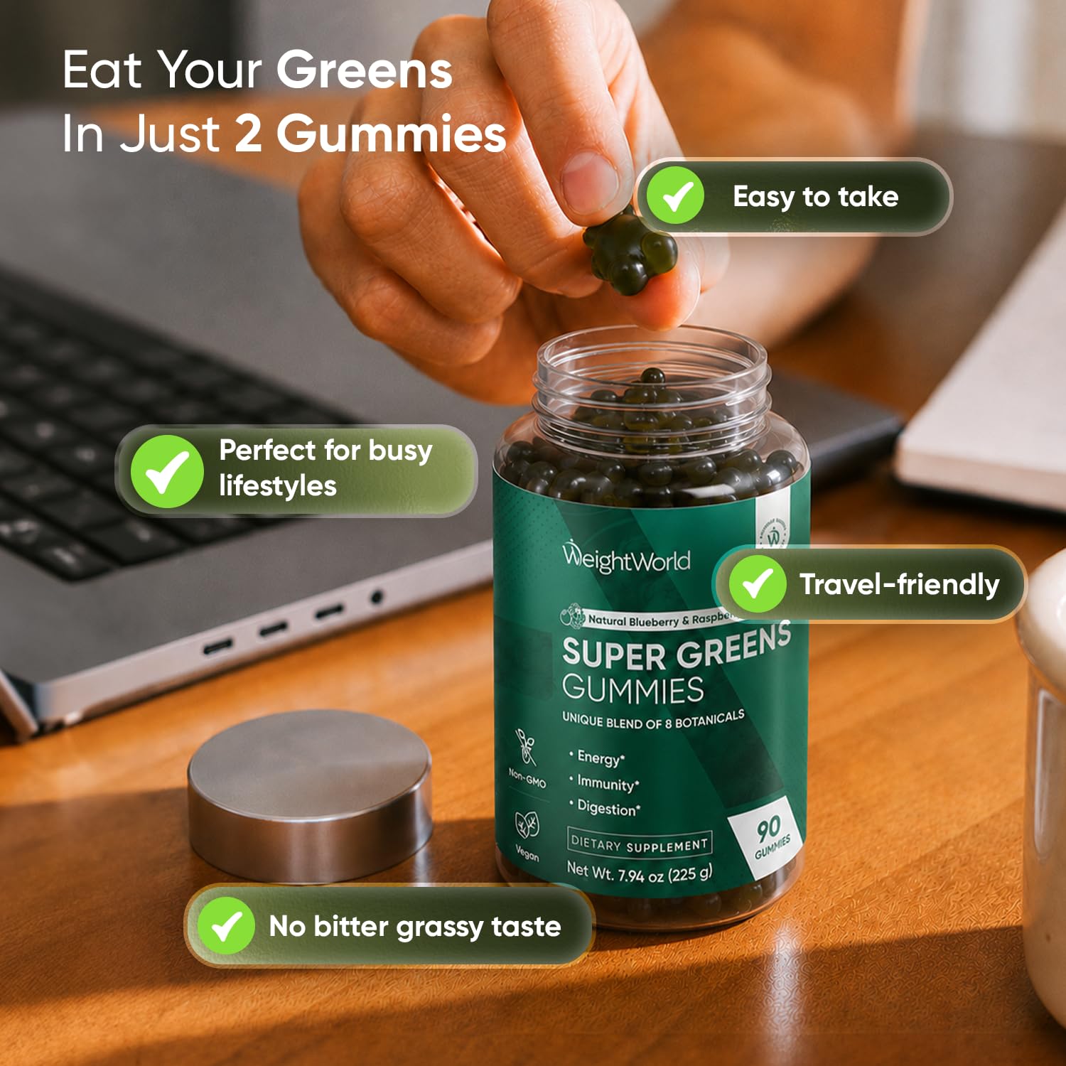 WeightWorld Super Greens Gummies + Added Vitamins & Minerals, 45-Day Supply — Amazon image 11