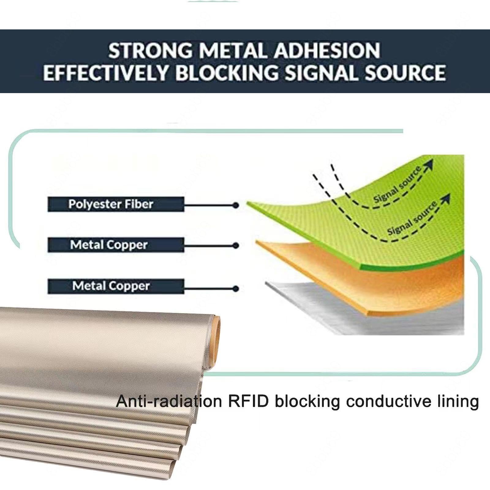 EMF Schutzstoff, Faraday-Gewebe, RFID-Abschirmung, Nickel, Kupfer Stoff Blocks Signale WLAN, Handy, Bluetooth,RFID, EMF, RF für Leitfähige EMF Schutzstoff, Faraday-Gewebe, RFID-Abschirmung, Nickel, Kupfer Stoff Blocks Signale WLAN, Handy, Bluetooth,RFID, EMF, RF für Leitfähige