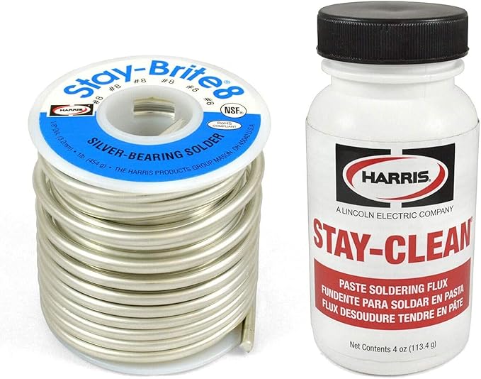 Harris Solder Kit SB861 & SCPF4 StayBrite 8 Silver Bearing Solder