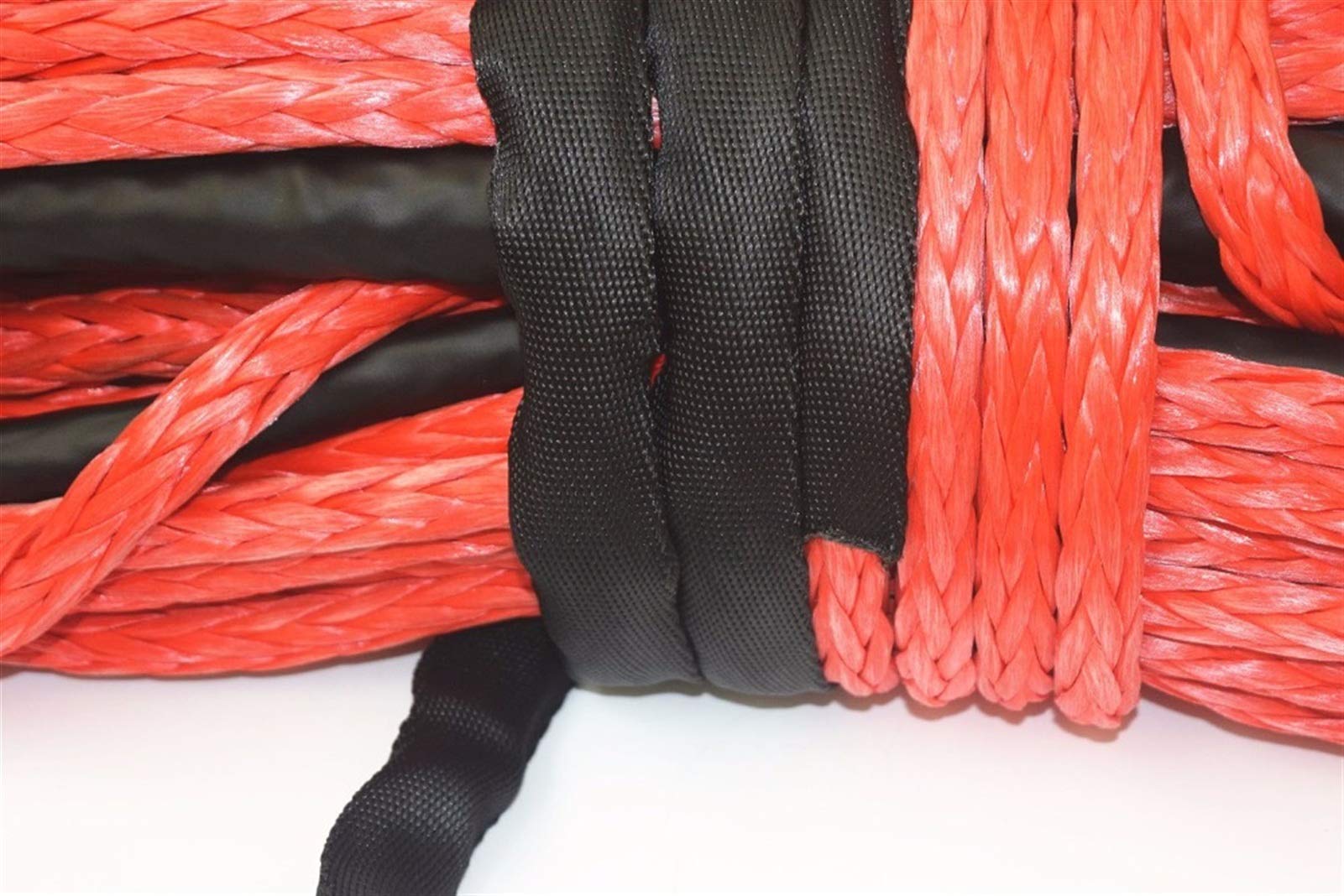 Winch Rope, 14mm*45m Red Synthetic Rope,Boat Winch Cable,Towing Ropes for Offroad Car