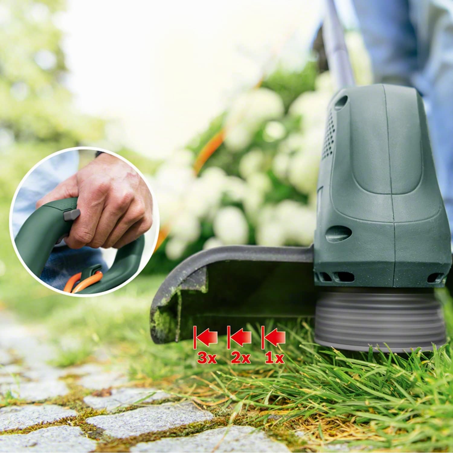 Bosch Home and Garden Coupe-Bordures Filaire - EasyGrassCut 26 (280 W, diamètre de Coupe 23 cm, dans Emballage Carton)
